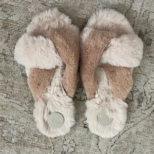 Anthropologie fuzzy sandal slippers